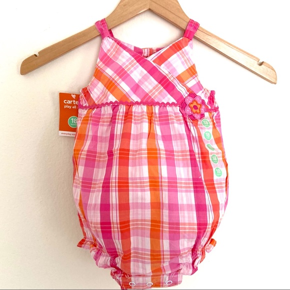 Carter's Other - Carter Girls Plaid Romper Cotton 18 Months